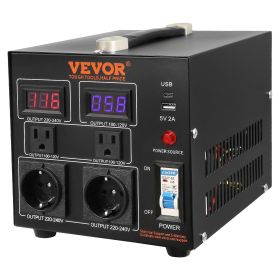 VEVOR Voltage Converter Transformer, 1000W, Heavy Duty Step Up/Down Transformer, Convert from 110 Volt to 220 Volt and from 220 Volt to 110 Volt