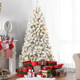 5 ft PVC Memory Wire Christmas tree with 1200 Realistic Branch Tips and 200 LED Lights