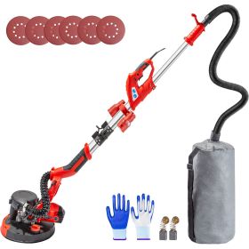VEVOR Drywall Sander 850W Electric Drywall Sander Foldable Sheetrock Sander with Telescope Handle, Electric Sander Variable Speed 800-1750RPM