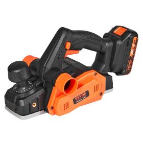 VEVOR Cordless Electric Hand Planer, 3-1/4" Width, 16000 RPM Handheld Wood Planer with Battery 5/64" Adjustable Depth HSS Blades Dual Side Dust Outlet