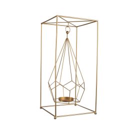 Stately Punctuated Metal Candle Holder