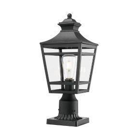 Large Outdoor Post Lights Lamp Post Light Fixture, 16inch Waterproof Aluminum Post Lamp with Clear Glass, Fence Post Deck Lighting for Garden, Patio (Color: as Pic)